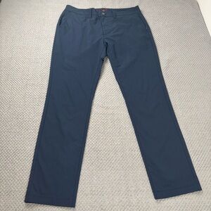 Untuckit Golf Performance CHANCELLOR Pants Mens 34x30 Blue Straight Fit Stretch
